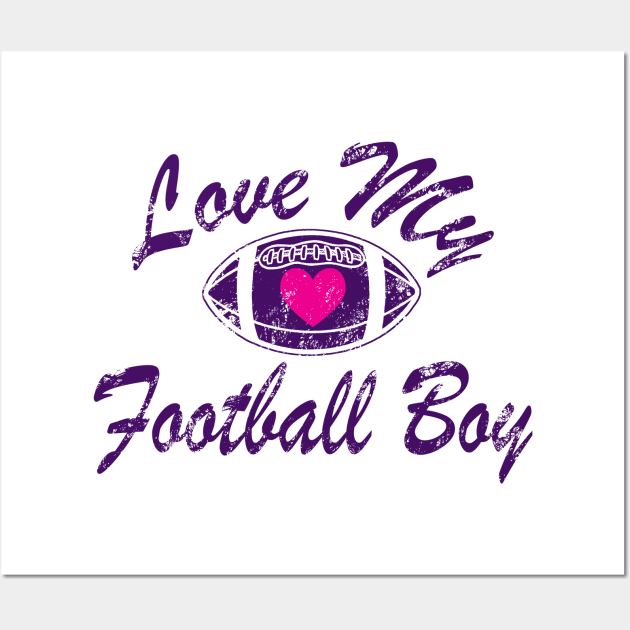 Love My Football Boy Wall Art by jerranne